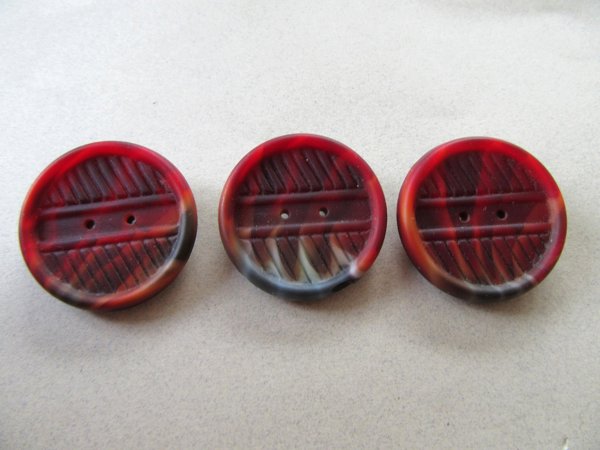 Vintage Czech Glass Button Pin Lot 