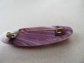Vintage Czech Glass Purple and White Pin