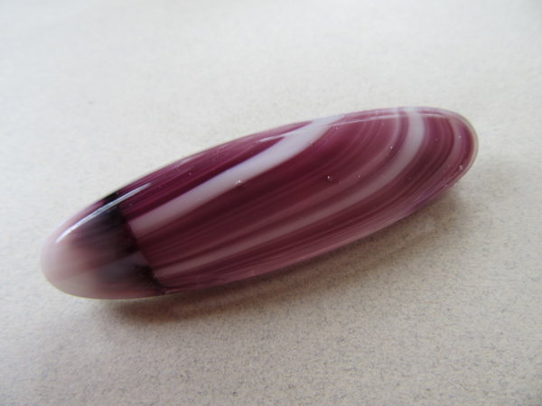 Vintage Czech Glass Purple and White Pin