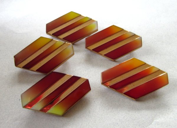 Vintage Czech Glass Pins Lot