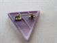 Vintage Czech Glass Purple Triangle Pin