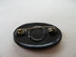 Vintage Czech Glass Pin Black Goth