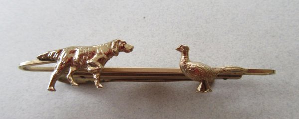 1940's Hickok Tie Clasp Pheasant Hunting  Men's Jewelry 