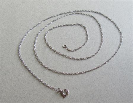 14k White Gold Chain Delicate 18