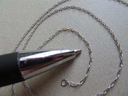 14k White Gold Chain Delicate 18