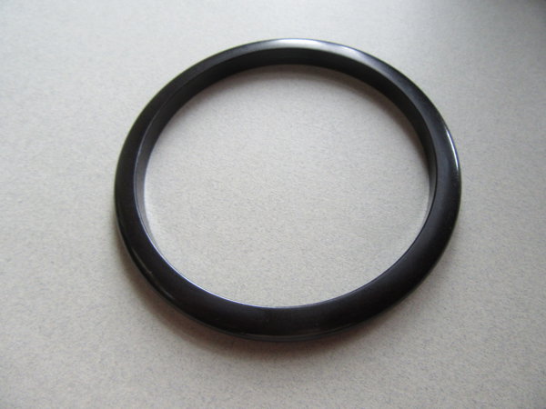 Vintage Bakelite Bangle Bracelet Matt Black