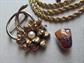 Vintage Gold Filled Jewelry Lot Earrings Pins Cross Some As Is 