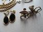 Vintage Gold Filled Jewelry Lot Earrings Pins Cross Some As Is 