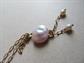 Sterling Silver Gold Washed Genuine Coin Pearl Necklace Fine Jewelry