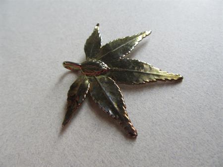 Vintage Dipped Pot Leaf Pendant Marijuana Stoner Weed