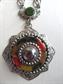 Vintage Bakelite Heraldic Style Pendant Necklace Germany 