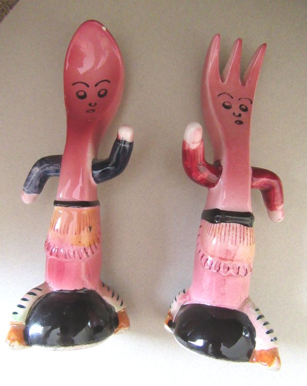 Vintage Anthropomorphic Salt And Pepper Shakers Japan 