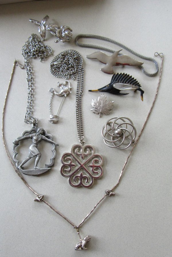 Vintage and Up Jewelry Lot Sterling Maple Leaf
