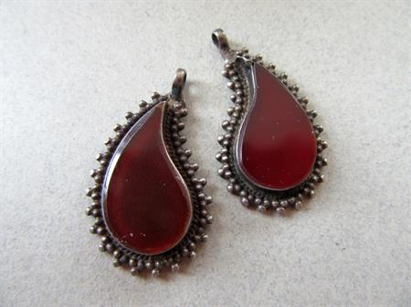 Vintage Sterling Silver Carnelian? Charms 