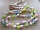 Vintage Fruit Salad Lucite Flower Higbees 1950's Necklace