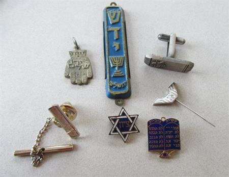 Vintage Israel Jewelry Lot Judea Jewish Star of David Pin Tie Tac