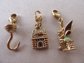 Three Disney Clip Charms Hook Castle Tinker Bell
