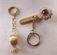 Vintage Rhinestone Glove Clip and Ladies Keyring Purse Accessories