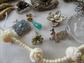 1920's and Up Jewelry Parts Lot Destash Carved Beads Doo Dads