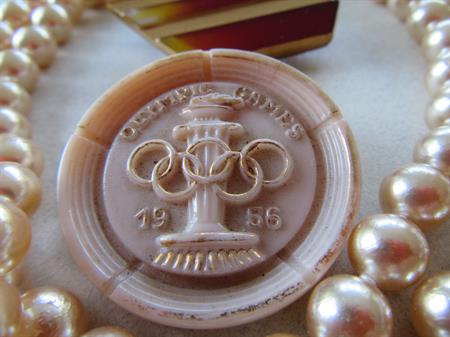 Vintage Czech Glass Jewelry Lot Australia Olympic Pin Never Worn