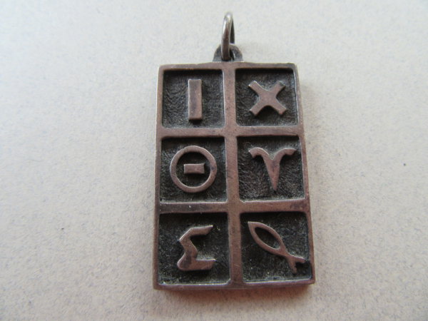 Vintage Sterling Silver ? Symbols Pendant Egyptian? 