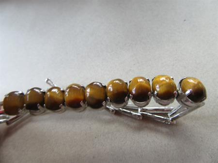 Sterling Silver Genuine Tiger Eye 925 Fine Jewelry