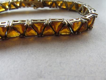 Sterling Silver Gilt Gemstone Bracelet 