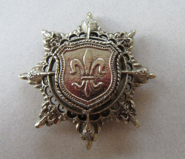 Vintage Fleur De Lis Pin Scarf Combo