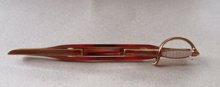 Vintage 1940's Swank Sword Tie Bar Mother of Pearl Men's Jewelry