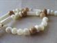 Vintage Mother of Pearl Necklaces Bib Cleopatra Monet Shell Beads