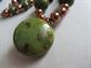 Bakelite Pendant Necklace Copper Beads Restrung