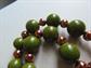 Bakelite Pendant Necklace Copper Beads Restrung