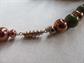 Bakelite Pendant Necklace Copper Beads Restrung