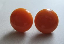 Bakelite Butterscotch Scewback Earrings Vintage Jewelry