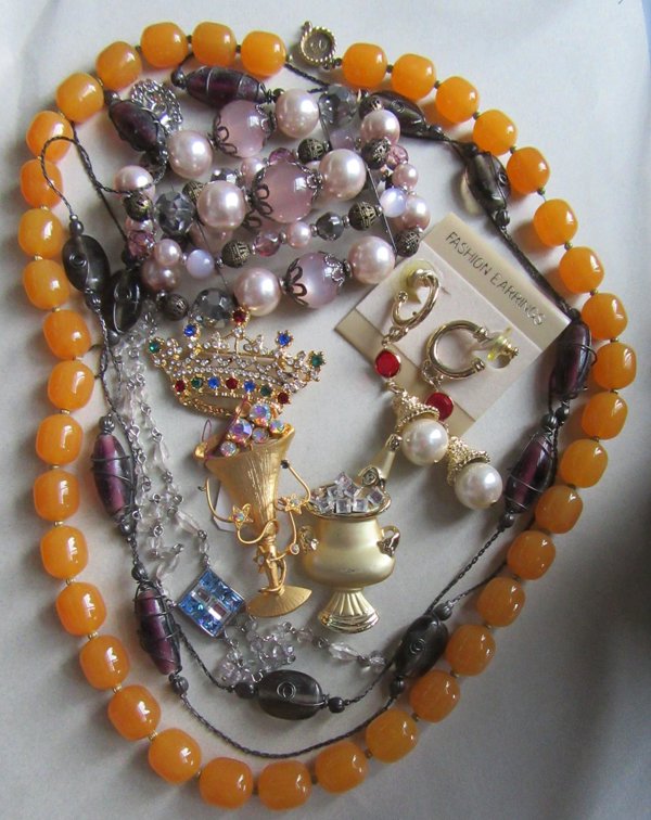 Junk Jewelry Lot Some Wearable