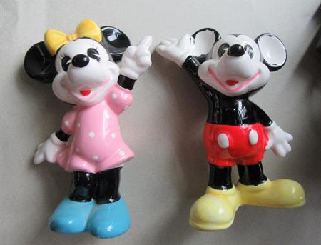 Vintage Mickey Mouse And Minie Mouse Figurines Disney