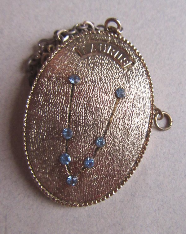Vintage Taurus Pendant Necklace Constellation