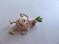 Anthropomorphic Onion Pin Google Eyes Vintage Jewelry