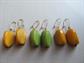 Bakelite Pierced Earrings Apple Green Or Butterscotch  Vintage Jewelry