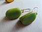 Bakelite Pierced Earrings Apple Green Or Butterscotch  Vintage Jewelry