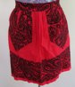 Vintage 1950's Sexy Red and Black Cotton Apron
