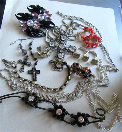 Rhinestone Harvest Lot Jewelry Making Supplies