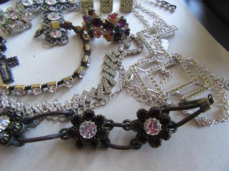 Rhinestone Harvest Lot Jewelry Making Supplies