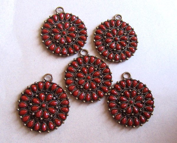 Medallion Pendant Lot Jewelry Making Supplies Boho