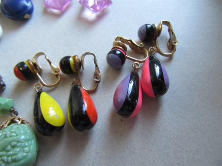 Vintage Mod clip Earrings Lot 
