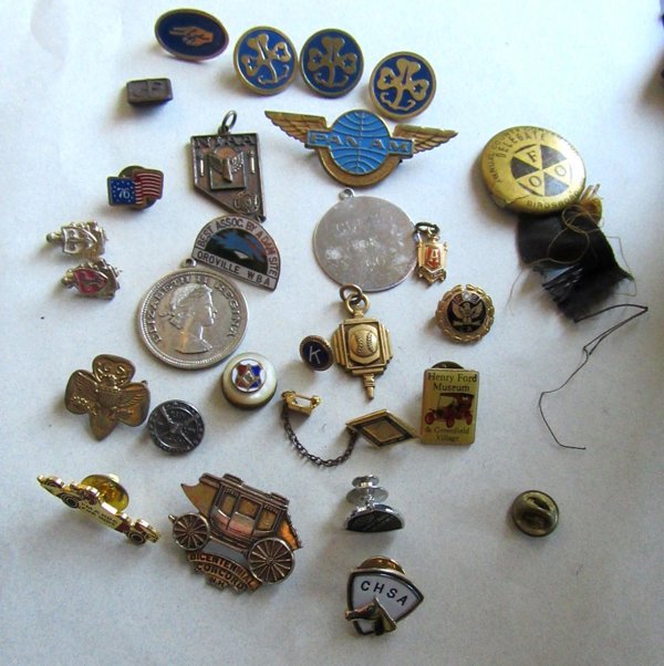 Vintage Pin Lot Service Pins Pan Am And More