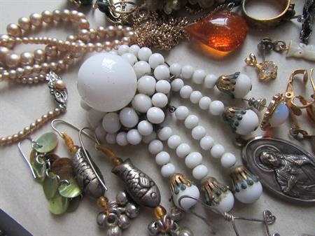 vintage Junk Jewelry Lot Parts Harvest