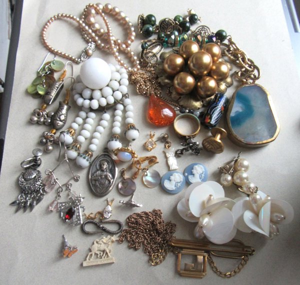 vintage Junk Jewelry Lot Parts Harvest