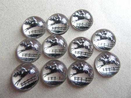 Vintage Reverse Painted Glass Cabochons Jewelry Making