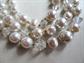 Vintage Faux Pearl Multi Strand Necklace And Memory Wire Bracelet